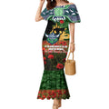 Personalised Raiders Rugby ANZAC Day Mermaid Dress Last Post Poppy We Will Remember Them