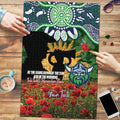 Personalised Raiders Rugby ANZAC Day Puzzle Last Post Poppy We Will Remember Them