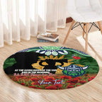 Personalised Raiders Rugby ANZAC Day Round Carpet Last Post Poppy We Will Remember Them