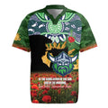 Personalised Raiders Rugby ANZAC Day Rugby Jersey Last Post Poppy We Will Remember Them