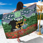 Personalised Raiders Rugby ANZAC Day Sarong Last Post Poppy We Will Remember Them