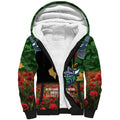 Personalised Raiders Rugby ANZAC Day Sherpa Hoodie Last Post Poppy We Will Remember Them