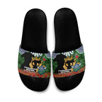 Personalised Raiders Rugby ANZAC Day Slide Sandals Last Post Poppy We Will Remember Them