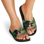 Personalised Raiders Rugby ANZAC Day Slide Sandals Last Post Poppy We Will Remember Them