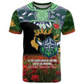 Personalised Raiders Rugby ANZAC Day T Shirt Last Post Poppy We Will Remember Them