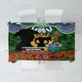 Personalised Raiders Rugby ANZAC Day Tablecloth Last Post Poppy We Will Remember Them