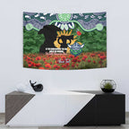Personalised Raiders Rugby ANZAC Day Tapestry Last Post Poppy We Will Remember Them