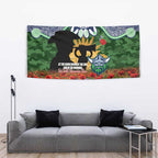 Personalised Raiders Rugby ANZAC Day Tapestry Last Post Poppy We Will Remember Them
