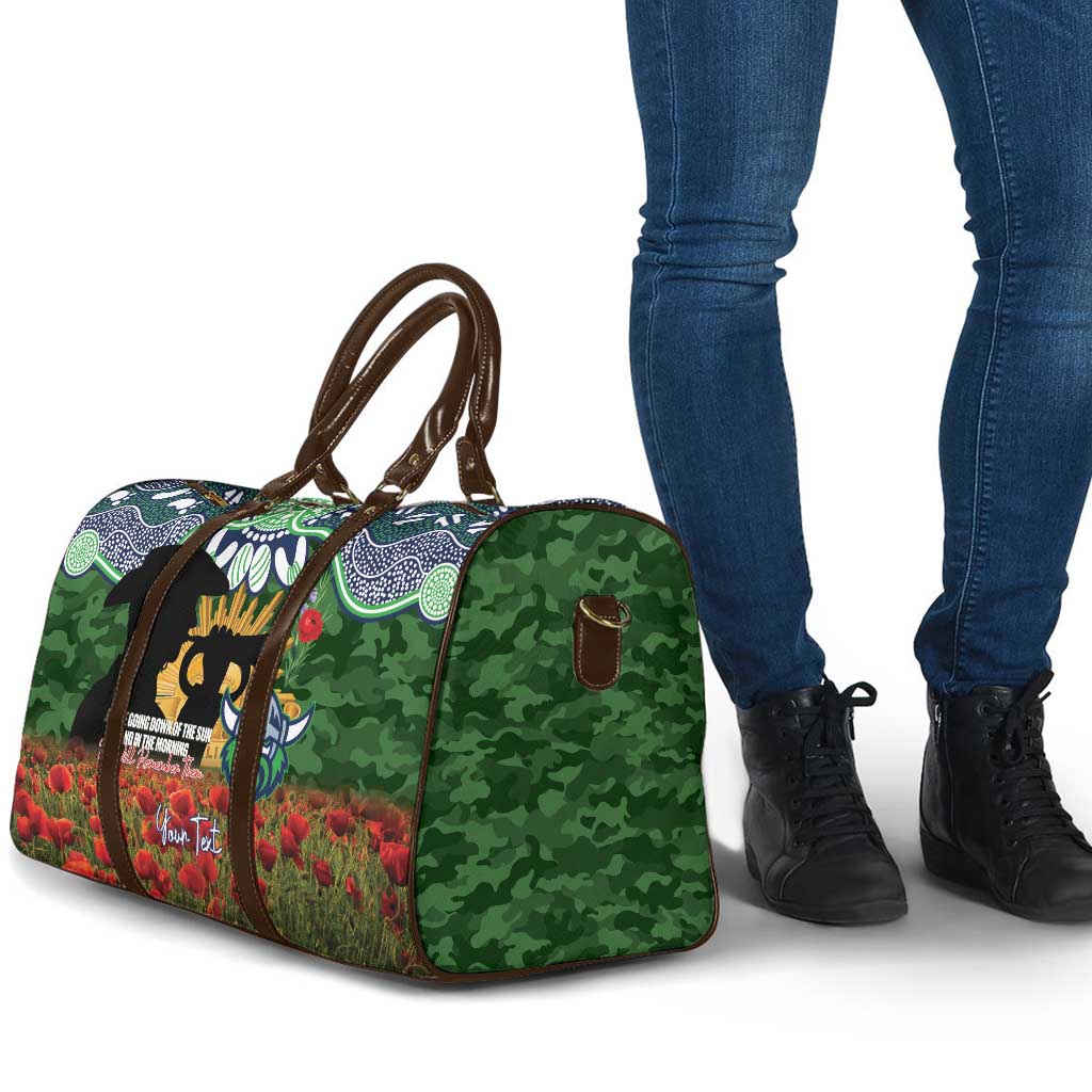 Personalised Raiders Rugby ANZAC Day Travel Bag Last Post Poppy We Will Remember Them