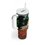 Personalised Raiders Rugby ANZAC Day Tumbler With Handle Last Post Poppy We Will Remember Them