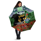 Personalised Raiders Rugby ANZAC Day Umbrella Last Post Poppy We Will Remember Them