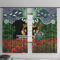 Personalised Raiders Rugby ANZAC Day Window Curtain Last Post Poppy We Will Remember Them