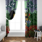 Personalised Raiders Rugby ANZAC Day Window Curtain Last Post Poppy We Will Remember Them