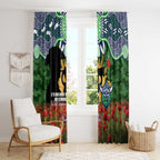 Personalised Raiders Rugby ANZAC Day Window Curtain Last Post Poppy We Will Remember Them