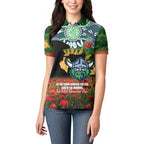 Personalised Raiders Rugby ANZAC Day Women Polo Shirt Last Post Poppy We Will Remember Them