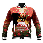 Personalised Dolphins Rugby ANZAC Day Baseball Jacket Last Post Poppy We Will Remember Them