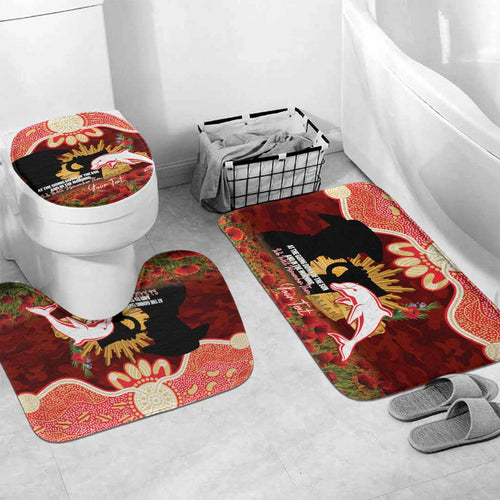 Personalised Dolphins Rugby ANZAC Day Bathroom Set Last Post Poppy We Will Remember Them