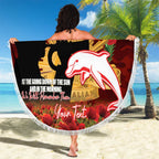 Personalised Dolphins Rugby ANZAC Day Beach Blanket Last Post Poppy We Will Remember Them