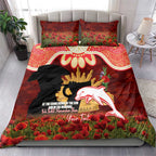 Personalised Dolphins Rugby ANZAC Day Bedding Set Last Post Poppy We Will Remember Them