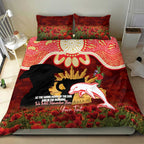 Personalised Dolphins Rugby ANZAC Day Bedding Set Last Post Poppy We Will Remember Them