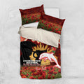 Personalised Dolphins Rugby ANZAC Day Bedding Set Last Post Poppy We Will Remember Them