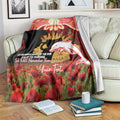 Personalised Dolphins Rugby ANZAC Day Blanket Last Post Poppy We Will Remember Them