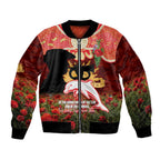 Personalised Dolphins Rugby ANZAC Day Bomber Jacket Last Post Poppy We Will Remember Them