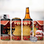 Personalised Dolphins Rugby ANZAC Day 4 in 1 Can Cooler Tumbler Last Post Poppy We Will Remember Them