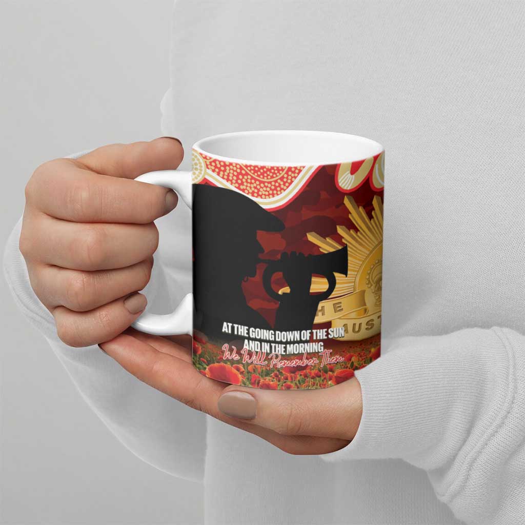 Personalised Dolphins Rugby ANZAC Day Ceramic Mug Last Post Poppy We Will Remember Them