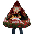 Personalised Dolphins Rugby ANZAC Day Cloak Last Post Poppy We Will Remember Them