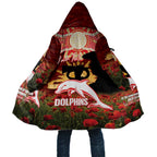 Personalised Dolphins Rugby ANZAC Day Cloak Last Post Poppy We Will Remember Them