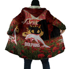 Personalised Dolphins Rugby ANZAC Day Cloak Last Post Poppy We Will Remember Them