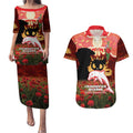 Personalised Dolphins Rugby ANZAC Day Couples Matching Puletasi and Hawaiian Shirt Last Post Poppy We Will Remember Them