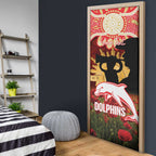 Personalised Dolphins Rugby ANZAC Day Door Cover Last Post Poppy We Will Remember Them