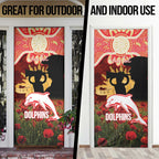 Personalised Dolphins Rugby ANZAC Day Door Cover Last Post Poppy We Will Remember Them