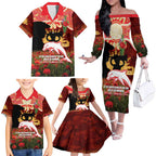 Personalised Dolphins Rugby ANZAC Day Family Matching Off The Shoulder Long Sleeve Dress and Hawaiian Shirt Last Post Poppy We Will Remember Them