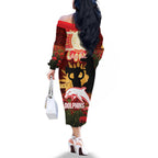 Personalised Dolphins Rugby ANZAC Day Family Matching Off The Shoulder Long Sleeve Dress and Hawaiian Shirt Last Post Poppy We Will Remember Them