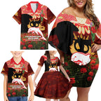 Personalised Dolphins Rugby ANZAC Day Family Matching Off Shoulder Short Dress and Hawaiian Shirt Last Post Poppy We Will Remember Them