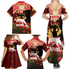 Personalised Dolphins Rugby ANZAC Day Family Matching Summer Maxi Dress and Hawaiian Shirt Last Post Poppy We Will Remember Them