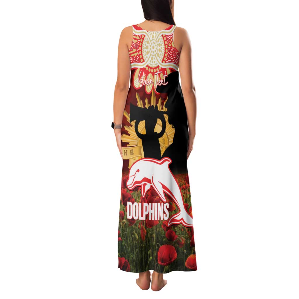 Personalised Dolphins Rugby ANZAC Day Family Matching Tank Maxi Dress and Hawaiian Shirt Last Post Poppy We Will Remember Them