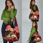Personalised Dolphins Rugby ANZAC Day Grocery Bag Last Post Poppy We Will Remember Them
