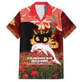 Personalised Dolphins Rugby ANZAC Day Hawaiian Shirt Last Post Poppy We Will Remember Them