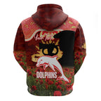Personalised Dolphins Rugby ANZAC Day Hoodie Last Post Poppy We Will Remember Them