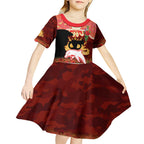 Personalised Dolphins Rugby ANZAC Day Kid Short Sleeve Dress Last Post Poppy We Will Remember Them