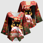 Personalised Dolphins Rugby ANZAC Day Kimono Sleeve Blouse Last Post Poppy We Will Remember Them
