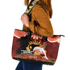 Personalised Dolphins Rugby ANZAC Day Leather Tote Bag Last Post Poppy We Will Remember Them