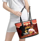 Personalised Dolphins Rugby ANZAC Day Leather Tote Bag Last Post Poppy We Will Remember Them