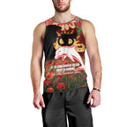 Personalised Dolphins Rugby ANZAC Day Men Tank Top Last Post Poppy We Will Remember Them