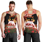 Personalised Dolphins Rugby ANZAC Day Men Tank Top Last Post Poppy We Will Remember Them