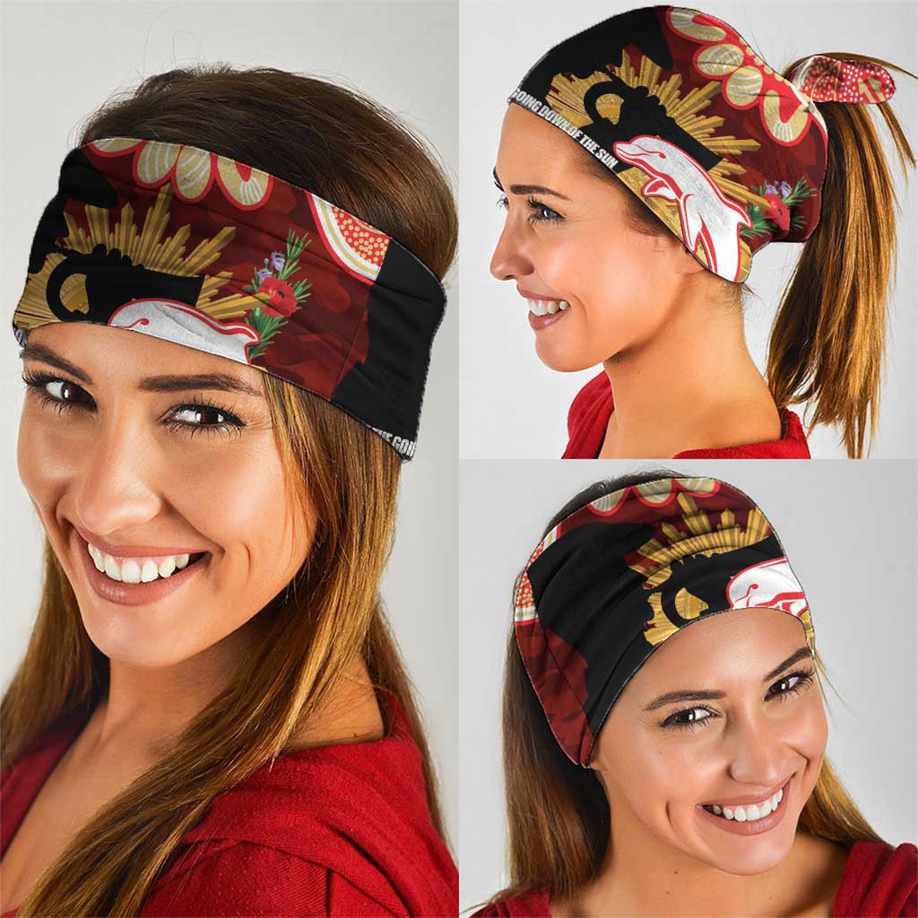 Personalised Dolphins Rugby ANZAC Day Neck Gaiter Last Post Poppy We Will Remember Them